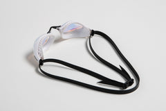 Arena Airspeed Mirror goggles in white and copper with reflective lenses, designed for competitive swimmers.