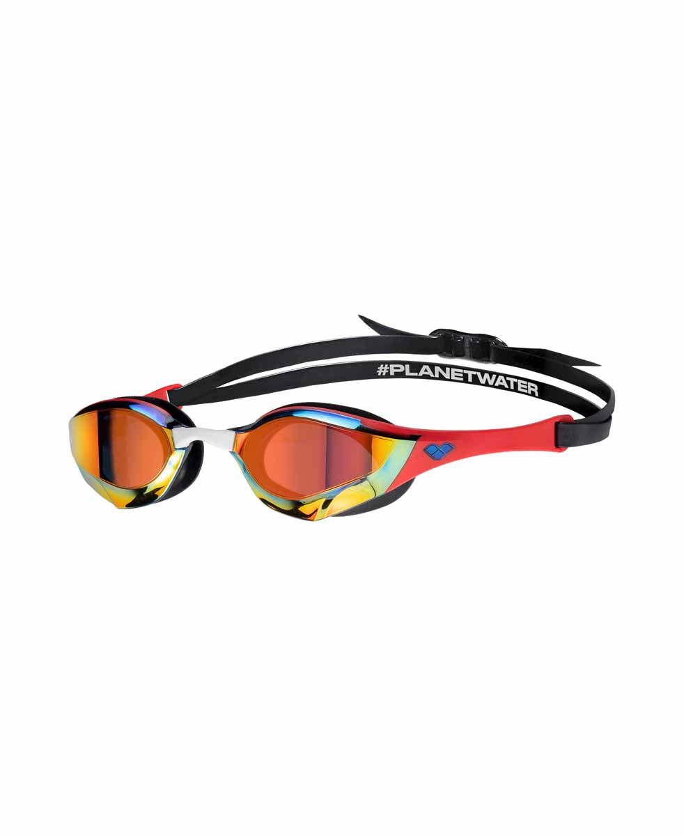 Arena Cobra Edge Swipe Mirror Racing Goggles - Gold/Red | Allens Of Kingsbury