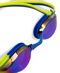 Arena Python Junior Mirror Racing Goggles - Blue/Blue Lime | Allens Of Kingsbury