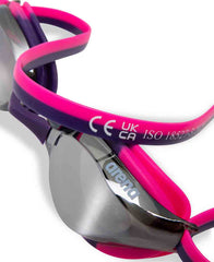 Arena Python Junior Mirror Racing Goggles - Silver/Shocking Pink/Plum | Allens Of Kingsbury