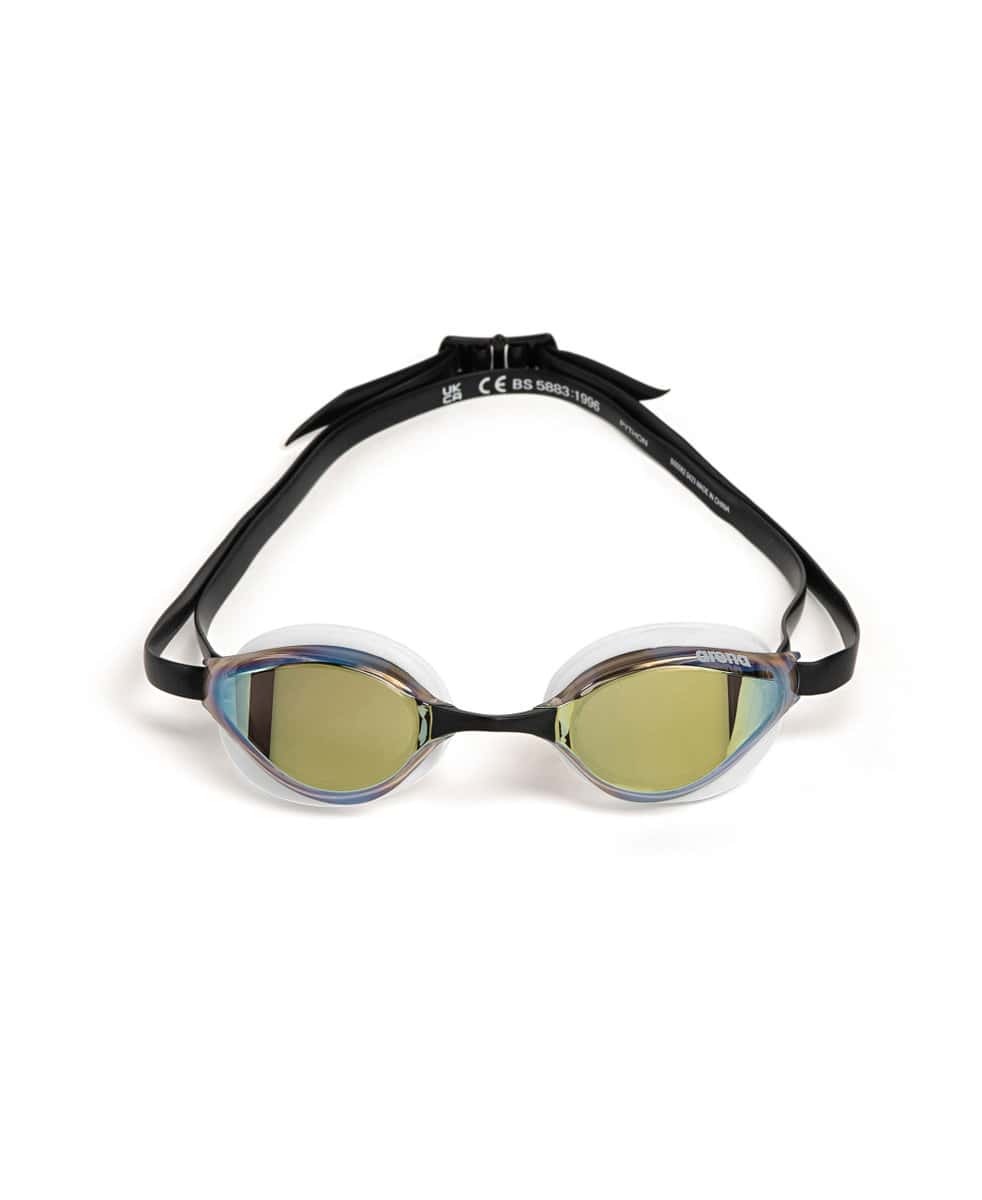 Arena Python Mirror Racing Goggles - Gold/White/Black | Allens Of Kingsbury