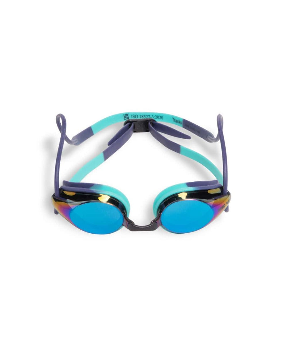 Arena Tracks Mirror Racing Goggles - Turquoise/Water | Allens Of Kingsbury
