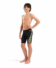 Arena Boys Print Swim Jammer - Black/Orange | Allens Of Kingsbury