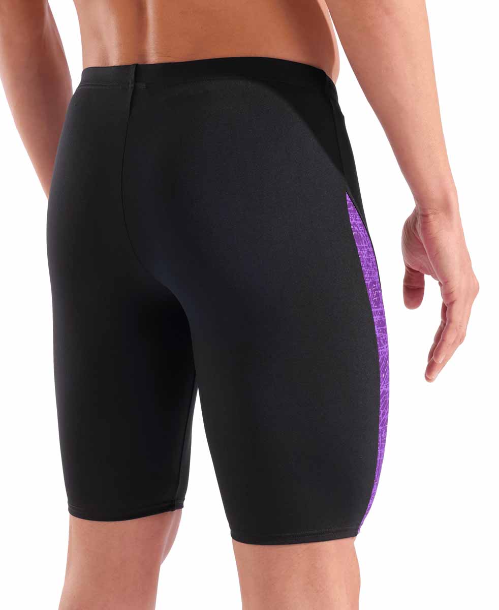 Arena Mens Ribbed Swim Jammer - Black/Multi Purple | Allens Of Kingsbury
