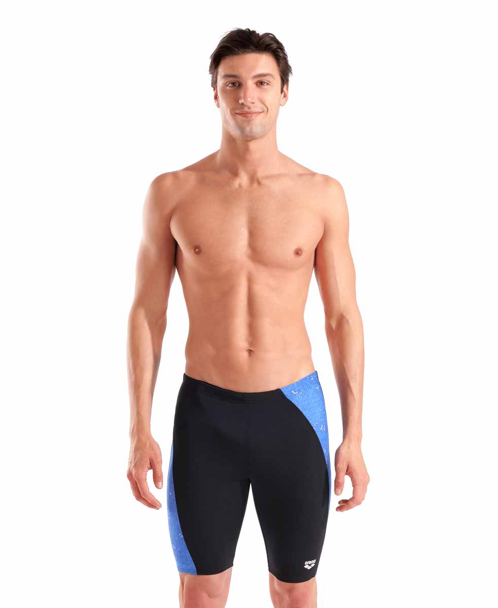 Arena Mens Ribbed Swim Jammer - Black/Royal Multi | Allens Of Kingsbury