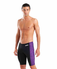 Arena Mens Snakeskin Swim Jammer - Black/Team Purple | Allens Of Kingsbury