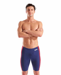 Arena Mens Snakeskin Swim Jammer - Navy/Team Red/White/Blue | Allens Of Kingsbury