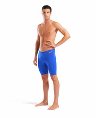 Arena Mens Team Swim Solid Jammer - Neon Blue/Team Orange - Allens Swimwear