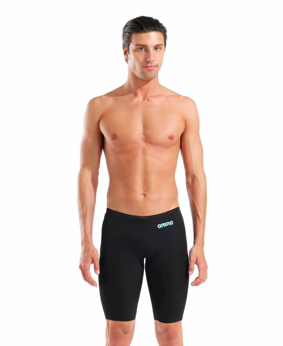 Arena Mens Powerskin Veloce Jammer - Black/Teal | Allens Of Kingsbury