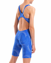 Arena Girls Printed Full Body Swimsuit - Black/Royal | Allens Of Kingsbury