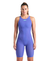 Arena Women's Powerskin Impulso open-back kneesuit for women, in Future Dusk color, designed for competitive swimming.
