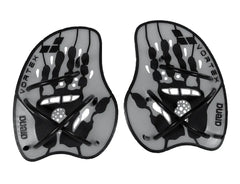 Arena Vortex Evolution hand paddle for swimming, featuring ergonomic design and adjustable straps for comfortable grip.