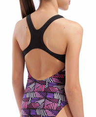 Arena Girls Candies Swim Pro Back Swimsuit - Multi Pink/Black | Allens Of Kingsbury