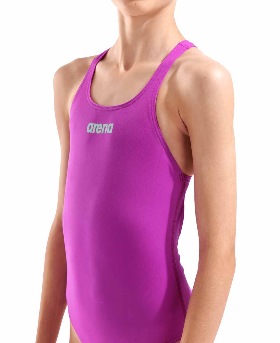 Arena Girls Solid Team Swim Pro Swimsuit - Very Fuchsia/Water | Allens Of Kingsbury