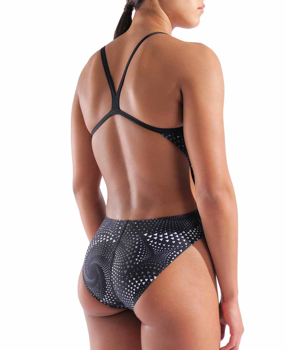 Arena Womens Fireflow Challenge Back Swimsuit - Black/Team Black | Allens Of Kingsbury