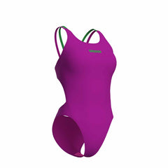 Arena Womens Solid Swim Tech Multi Back Swimsuit - Fuchsia/Green | Allens Of Kingsbury