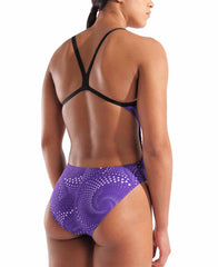 Arena Womens Fireflow Challenge Back Swimsuit - Black/Team Purple | Allens Of Kingsbury