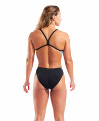Arena Womens Gradient Challenge Back Swimsuit - Pink/Multi/Black | Allens Of Kingsbury