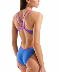 Arena Womens Hyperflow Solid X Back Swimsuit - Blue/Purple | Allens Of Kingsbury