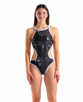 Arena Womens One Lacquer One Piece Swimsuit - Multi Black/White | Allens Of Kingsbury
