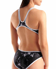 Arena Womens One Lacquer One Piece Swimsuit - Multi Black/White | Allens Of Kingsbury