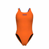 Arena Womens Solid Swim Tech Multi Back Swimsuit - Orange/Blue | Allens Of Kingsbury