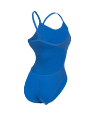 Blue Arena Women's Team Challenge Solid Swimsuit, sleek and fitted swimwear designed for competitive swimming and training.
