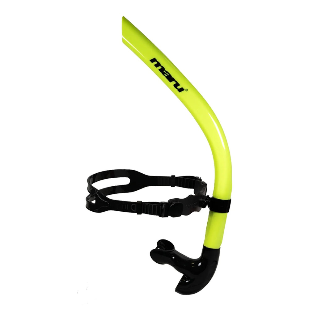 Maru Front Snorkel in lime color, featuring a streamlined design for comfortable snorkeling.