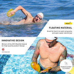 Finis Agility Paddles Floating yellow swimming paddles for improved stroke technique and water resistance training