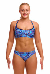 Funkita Ladies Blue Bits Sports Top - Blue | Allens Of Kingsbury