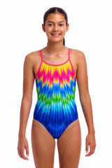 Funkita Girls Fly Time Diamond Back One Piece Swimsuit - Multi | Allens Of Kingsbury