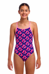 Funkita Girls Ho Hum Diamond Back One Piece Swimsuit - Multi | Allens Of Kingsbury