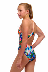Funkita Girls Palm Prism Diamond Back One Piece Swimsuit - Multi | Allens Of Kingsbury