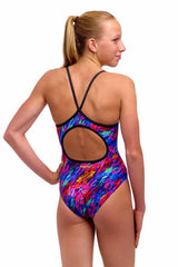 Funkita Girls Big Bang Diamond Back One Piece Swimsuit - Multi | Allens Of Kingsbury