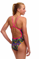 Funkita Girls Up Down Single Strap One Piece Swimsuit - Multi | Allens Of Kingsbury