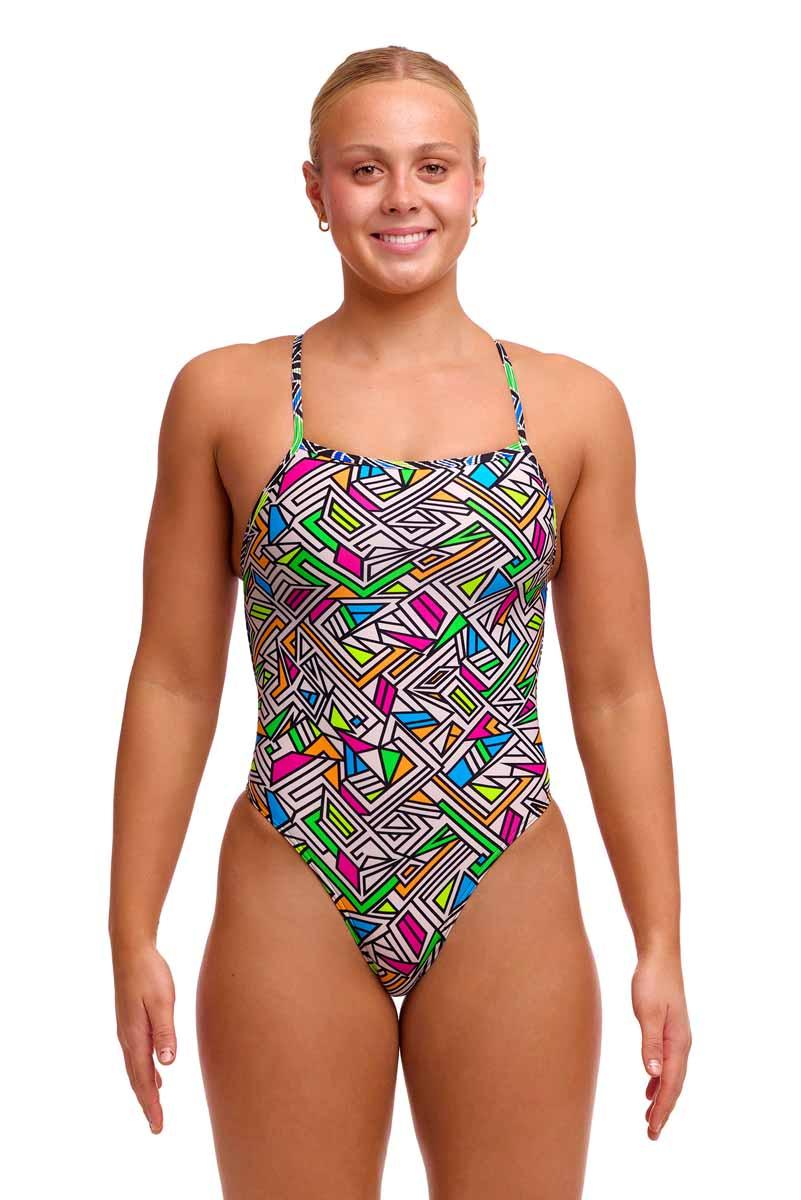 Funkita Ladies Bitsy Boss Single Strength One Piece Swimsuit - Multi | Allens Of Kingsbury