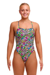 Funkita Ladies Bitsy Boss Single Strength One Piece Swimsuit - Multi | Allens Of Kingsbury
