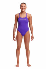 Funkita Ladies Crush Tie Me Tight One Piece Swimsuit - Purple | Allens Of Kingsbury