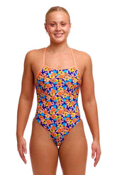 Funkita Ladies Killer Flowers Tie Me Tight One Piece Swimsuit - Multi | Allens Of Kingsbury