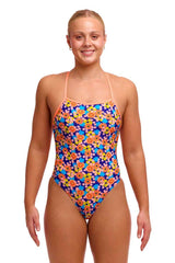 Funkita Ladies Killer Flowers Tie Me Tight One Piece Swimsuit - Multi | Allens Of Kingsbury