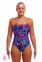 Funkita Ladies Mad Cat Swim Secure One Piece Swimsuit - Multi | Allens Of Kingsbury