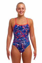 Funkita Ladies Mad Cat Swim Secure One Piece Swimsuit - Multi | Allens Of Kingsbury