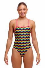 Funkita Ladies Rainbowie Strapped In One Piece Swimsuit - Multi | Allens Of Kingsbury