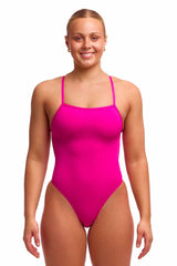Funkita Ladies Still Pink Single Strength One Piece Swimsuit - Pink | Allens Of Kingsbury
