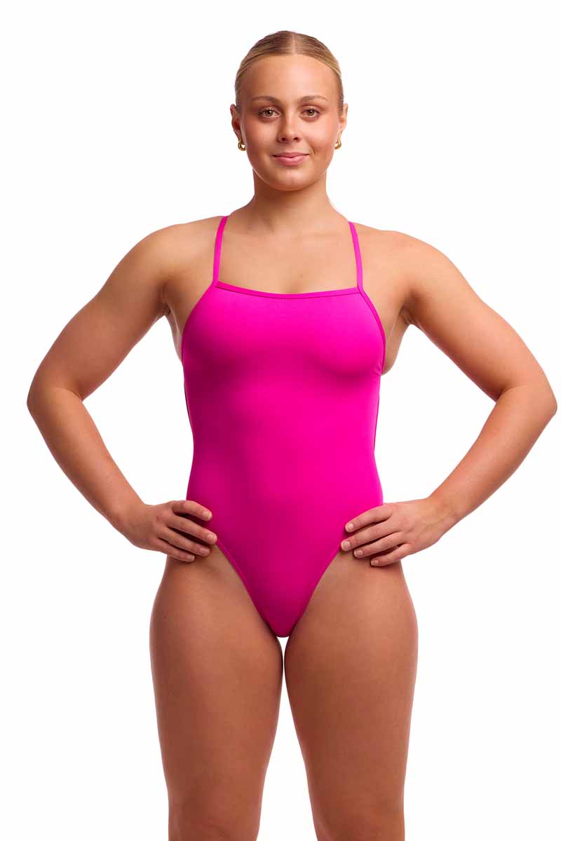 Funkita Ladies Still Pink Single Strength One Piece Swimsuit - Pink | Allens Of Kingsbury
