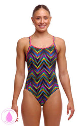 Funkita Ladies Up Down Diamond Back Secure One Piece Swimsuit - Multi | Allens Of Kingsbury