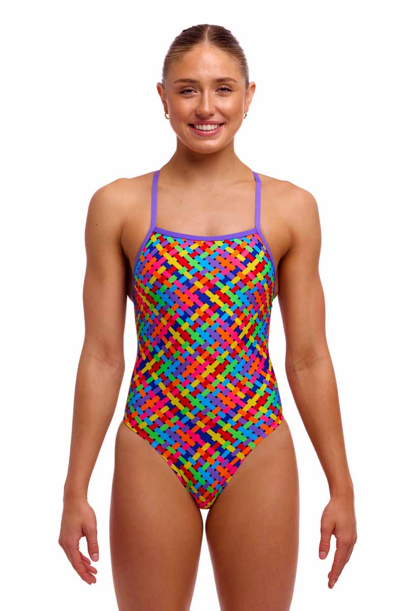 Funkita Ladies Bread Basket Tie Me Tight One Piece Swimsuit - Multi | Allens Of Kingsbury