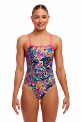Funkita Ladies Lolly Leopard Single Strap One Piece Swimsuit - Multi | Allens Of Kingsbury
