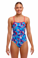 Funkita Ladies Messy Messy Messy Single Strap One Piece Swimsuit - Multi | Allens Of Kingsbury