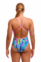 Funkita Ladies Pillared Single Strap One Piece Swimsuit - Multi | Allens Of Kingsbury